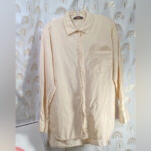 Chic Beige Textured Blouse